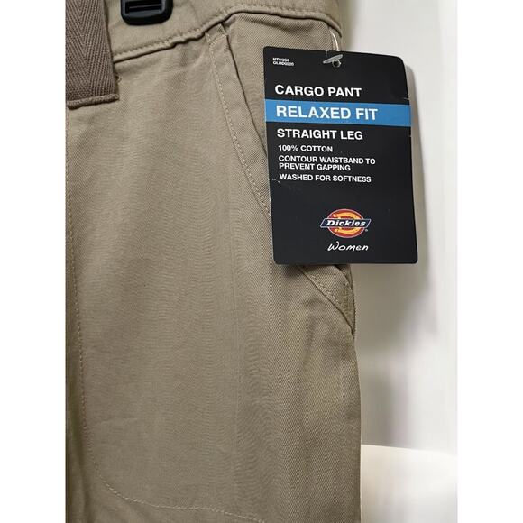 Dickies Women's Beige Cargo Pants Relaxed Fit 12R Straight NWT 36x32 - Picture 3 of 5